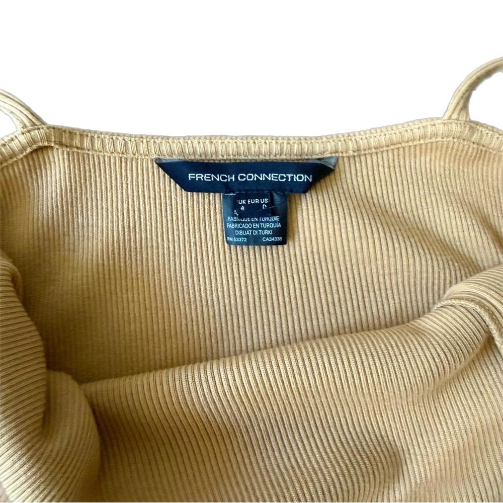 French Connection Tan Midi Dress with Button Detail - Picture 6 of 6